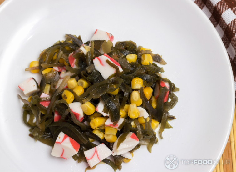 Салат Морская капуста с крабом